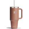 imageHydro Flask 40 Oz Travel Tumbler with Handle Lid and Straw  Insulated Stainless Steel in Jelly PinkSandy