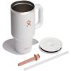 imageHydro Flask 40 Oz Travel Tumbler with Handle Lid and Straw  Insulated Stainless Steel in Jelly PinkSeasalt