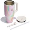 imageHydro Flask 40 Oz Travel Tumbler with Handle Lid and Straw  Insulated Stainless Steel in Jelly PinkSugar Crush