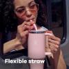 imageHydro Flask 40 Oz Travel Tumbler with Handle Lid and Straw  Insulated Stainless Steel in Jelly PinkSunglow