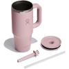 imageHydro Flask 40 Oz Travel Tumbler with Handle Lid and Straw  Insulated Stainless Steel in Jelly PinkTonal Trillium