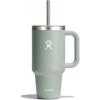 imageHydro Flask 40 Oz Travel Tumbler with Handle Lid and Straw  Insulated Stainless Steel in Jelly PinkAgave