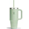 imageHydro Flask 40 Oz Travel Tumbler with Handle Lid and Straw  Insulated Stainless Steel in Jelly PinkAloe