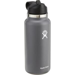 imageHydro Flask 32 Oz Wide Flex Straw Cap Bottle  Insulated Stainless Steel  Wide Straw Lid Non Spill Leakproof in Jelly PinkStone