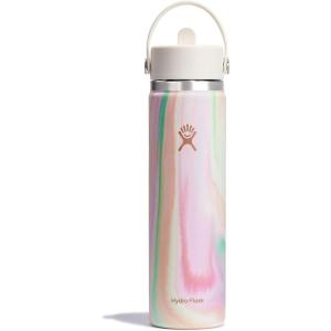 imageHydro Flask 32 Oz Wide Flex Straw Cap Bottle  Insulated Stainless Steel  Wide Straw Lid Non Spill Leakproof in Jelly PinkSugar Crush