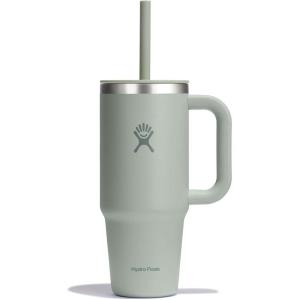 imageHydro Flask 40 Oz Travel Tumbler with Handle Lid and Straw  Insulated Stainless Steel in Jelly PinkTonal Agave