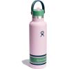 imageHydro Flask Water Bottle  Insulated Stainless Steel  Standard Mouth Flex Straw Lid Non Spill Leakproof and Refillable in 21 Oz Campus Pink