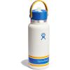 imageHydro Flask Water Bottle  Insulated Stainless Steel  Wide Mouth Flex Straw Lid Non Spill Leakproof and Refillable in 32 Oz Campus Ivory