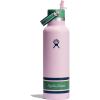 imageHydro Flask Water Bottle  Insulated Stainless Steel  Standard Mouth Flex Straw Lid Non Spill Leakproof and Refillable in 21 Oz Campus Pink