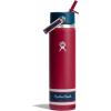 imageHydro Flask Water Bottle  Insulated Stainless Steel  Wide Mouth Flex Straw Lid Non Spill Leakproof and Refillable in 24 Oz Campus Red