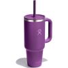 imageHydro Flask 40 Oz Travel Tumbler with Handle Lid and Straw  Insulated Stainless Steel in 32 Oz Beachplum Purple