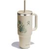 imageHydro Flask 40 Oz Travel Tumbler with Handle Lid and Straw  Insulated Stainless Steel in 32 Oz Botanical Bliss Coconut