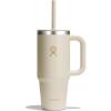 imageHydro Flask 24 Oz Travel Tumbler with Handle Lid and Straw  Insulated Stainless Steel in 24 Oz Coconut Cream