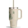 imageHydro Flask 32 Oz Travel Tumbler with Handle Lid and Straw  Insulated Stainless Steel in 32 Oz Botanical Bliss Coconut