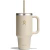 imageHydro Flask 32 Oz Travel Tumbler with Handle Lid and Straw  Insulated Stainless Steel in 32 Oz Coconut Cream