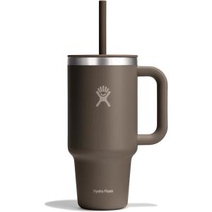 imageHydro Flask 32 Oz Travel Tumbler with Handle Lid and Straw  Insulated Stainless Steel in 32 Oz Sandpiper