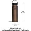 imageHydro Flask 32 Oz Lightweight Trail Series Wide Flex Cap Tourmaline Hiking Water BottleSERPENTINE
