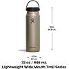 imageHydro Flask 32 Oz Lightweight Trail Series Wide Flex Cap Tourmaline Hiking Water BottleSlate
