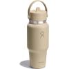 imageHydro Flask Travel Water Bottle  Insulated Stainless Steel  Wide Straw Lid Non Spill Leakproof in 24 Oz Oat Tan
