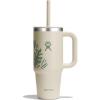 imageHydro Flask 24 Oz Travel Tumbler with Handle Lid and Straw  Insulated Stainless Steel in 24 Oz Botanical Bliss Coconut