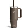 imageHydro Flask 40 Oz Travel Tumbler with Handle Lid and Straw  Insulated Stainless Steel in 32 Oz Sandpiper