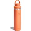 imageHydro Flask Water Bottle  Insulated Stainless Steel  Wide Mouth Flex Chug Lid Non Spill Leakproof in 24 Oz Nectar Orange