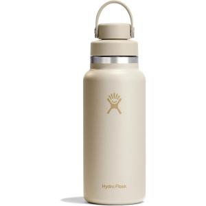 imageHydro Flask Water Bottle  Insulated Stainless Steel  Wide Mouth Flex Chug Lid Non Spill Leakproof in 32 Oz Coconut Cream