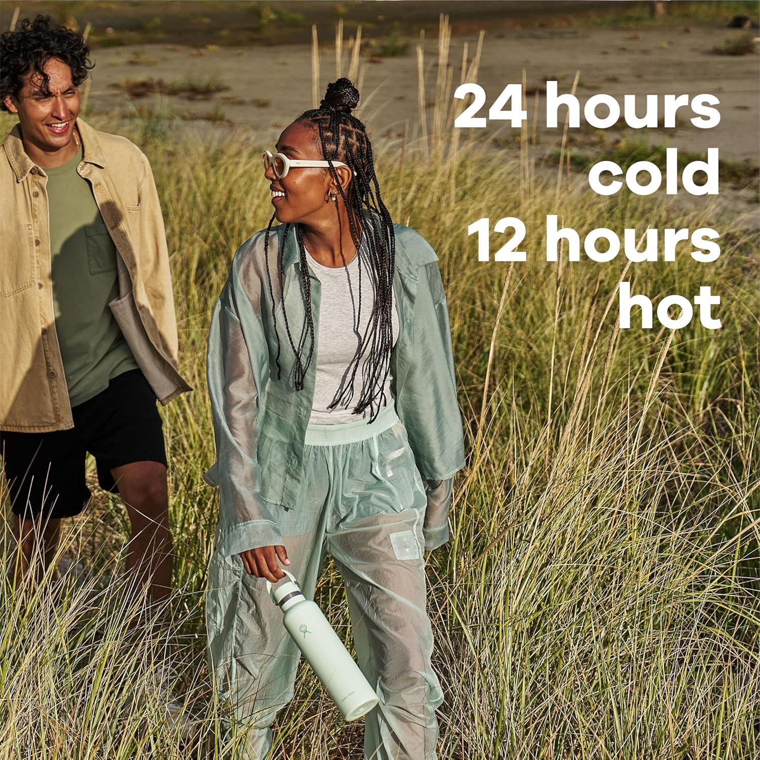 imageHYDRO FLASK Water Bottle  Insulated Stainless Steel  Non Spill Leakproof in 24 Oz Coconut Cream