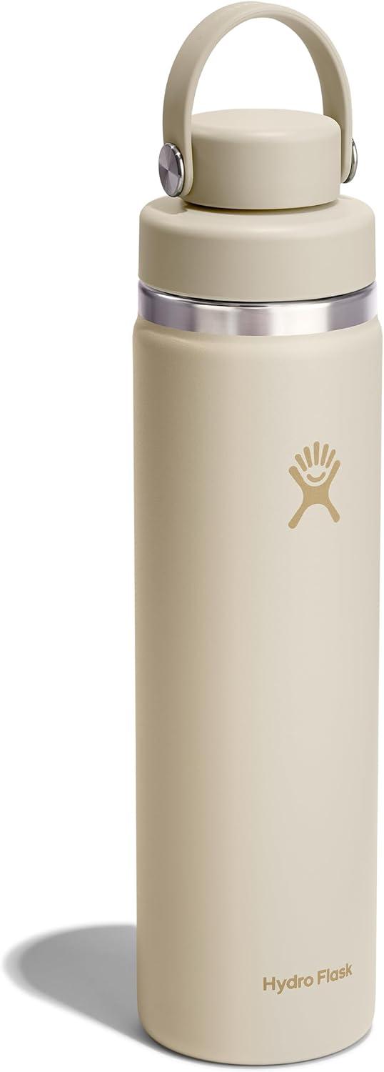 imageHydro Flask Water Bottle  Insulated Stainless Steel  Wide Mouth Flex Chug Lid Non Spill Leakproof in 24 Oz Coconut Cream