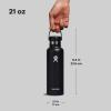 imageHYDRO FLASK Water Bottle  Insulated Stainless Steel  Non Spill Leakproof in 21 Oz SandpiperBlack