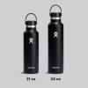 imageHYDRO FLASK Water Bottle  Insulated Stainless Steel  Non Spill Leakproof in 21 Oz SandpiperBlack