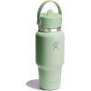 imageHydro Flask Travel Water Bottle  Insulated Stainless Steel  Wide Straw Lid Non Spill Leakproof in 32 Oz Oat TanAloe