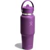 imageHydro Flask Travel Water Bottle  Insulated Stainless Steel  Wide Straw Lid Non Spill Leakproof in 32 Oz Oat TanBeachplum
