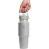 imageHydro Flask Travel Water Bottle  Insulated Stainless Steel  Wide Straw Lid Non Spill Leakproof in 32 Oz Oat TanBirch