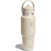 imageHydro Flask Travel Water Bottle  Insulated Stainless Steel  Wide Straw Lid Non Spill Leakproof in 32 Oz Oat TanCoconut