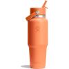 imageHydro Flask Travel Water Bottle  Insulated Stainless Steel  Wide Straw Lid Non Spill Leakproof in 32 Oz Oat TanNectar