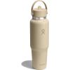 imageHydro Flask Travel Water Bottle  Insulated Stainless Steel  Wide Straw Lid Non Spill Leakproof in 32 Oz Oat TanOat