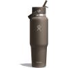 imageHydro Flask Travel Water Bottle  Insulated Stainless Steel  Wide Straw Lid Non Spill Leakproof in 32 Oz Oat TanSandpiper