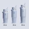 imageHydro Flask Travel Water Bottle  Insulated Stainless Steel  Wide Straw Lid Non Spill Leakproof in 32 Oz Oat TanSurf