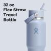 imageHydro Flask Travel Water Bottle  Insulated Stainless Steel  Wide Straw Lid Non Spill Leakproof in 32 Oz Oat TanSurf