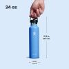 imageHydro Flask Water Bottle  Insulated Stainless Steel  Straw Lid Non Spill Leakproof 24 Oz Botanical Bliss CoconutCASCADE