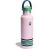 imageHydro Flask Water Bottle  Insulated Stainless Steel  Straw Lid Non Spill Leakproof 24 Oz Botanical Bliss CoconutCampus Pink