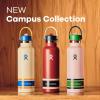 imageHydro Flask Water Bottle  Insulated Stainless Steel  Straw Lid Non Spill Leakproof 24 Oz Botanical Bliss CoconutCampus Red