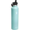 imageHydro Flask Water Bottle  Insulated Stainless Steel  Straw Lid Non Spill Leakproof 24 Oz Botanical Bliss CoconutDew
