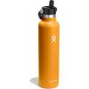 imageHydro Flask Water Bottle  Insulated Stainless Steel  Straw Lid Non Spill Leakproof 24 Oz Botanical Bliss CoconutFOSSIL