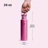 imageHydro Flask Water Bottle  Insulated Stainless Steel  Straw Lid Non Spill Leakproof 24 Oz Botanical Bliss CoconutREEF