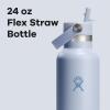 imageHydro Flask Water Bottle  Insulated Stainless Steel  Straw Lid Non Spill Leakproof 24 Oz Botanical Bliss CoconutSURF