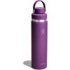 imageHydro Flask Water Bottle  Insulated Stainless Steel  Wide Mouth Flex Chug Lid Non Spill Leakproof in 24 Oz Beachplum PurpleBeachplum