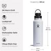 imageHydro Flask Water Bottle  Insulated Stainless Steel  Wide Mouth Flex Chug Lid Non Spill Leakproof in 24 Oz Beachplum PurpleCascade