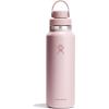 imageHydro Flask Water Bottle  Insulated Stainless Steel  Wide Mouth Flex Chug Lid Non Spill Leakproof in 24 Oz Beachplum PurpleTonal Trillium